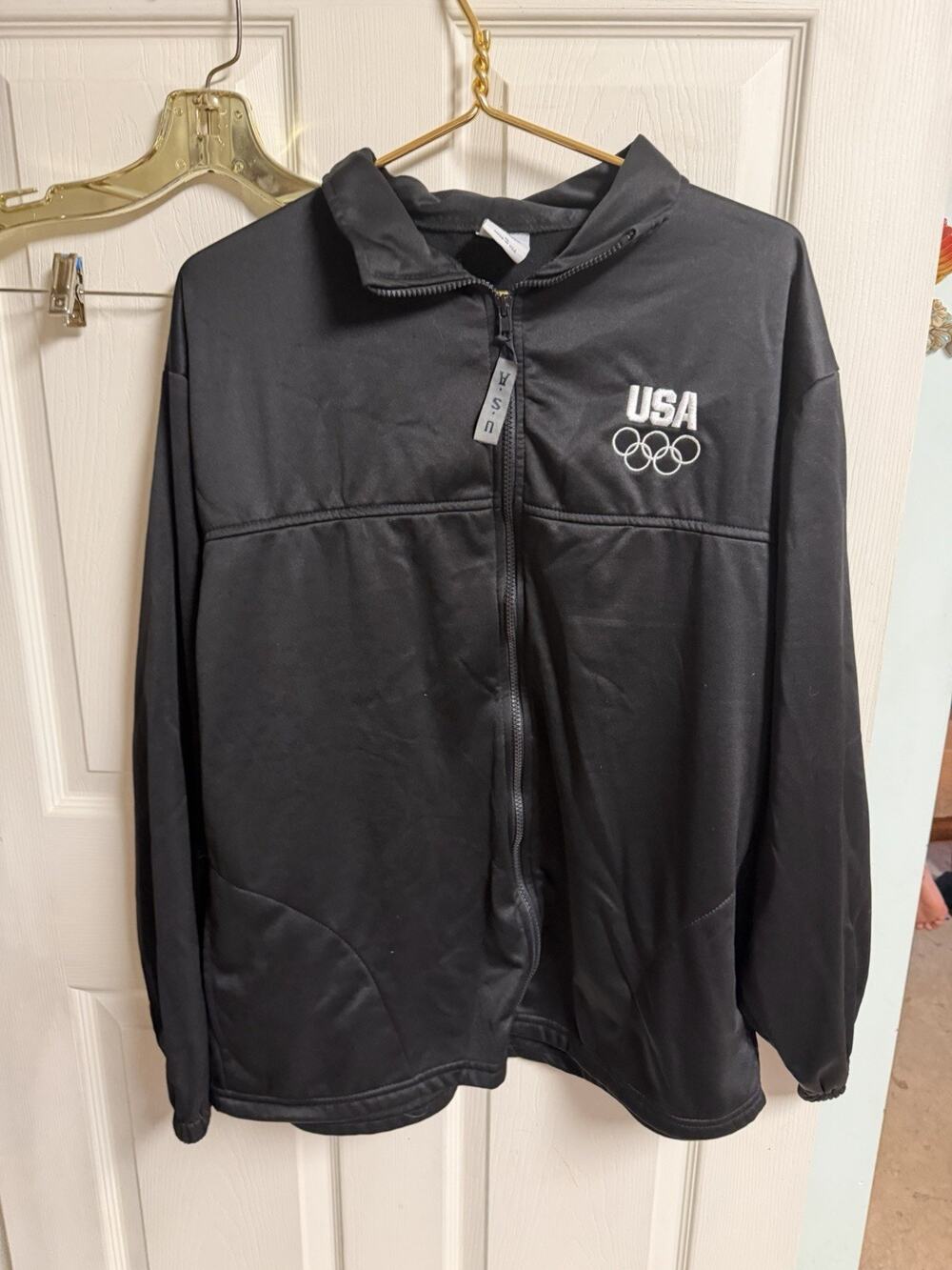 United States Team USA Olympic Committee XL Warmup Jacket Zipper Front Track 42w